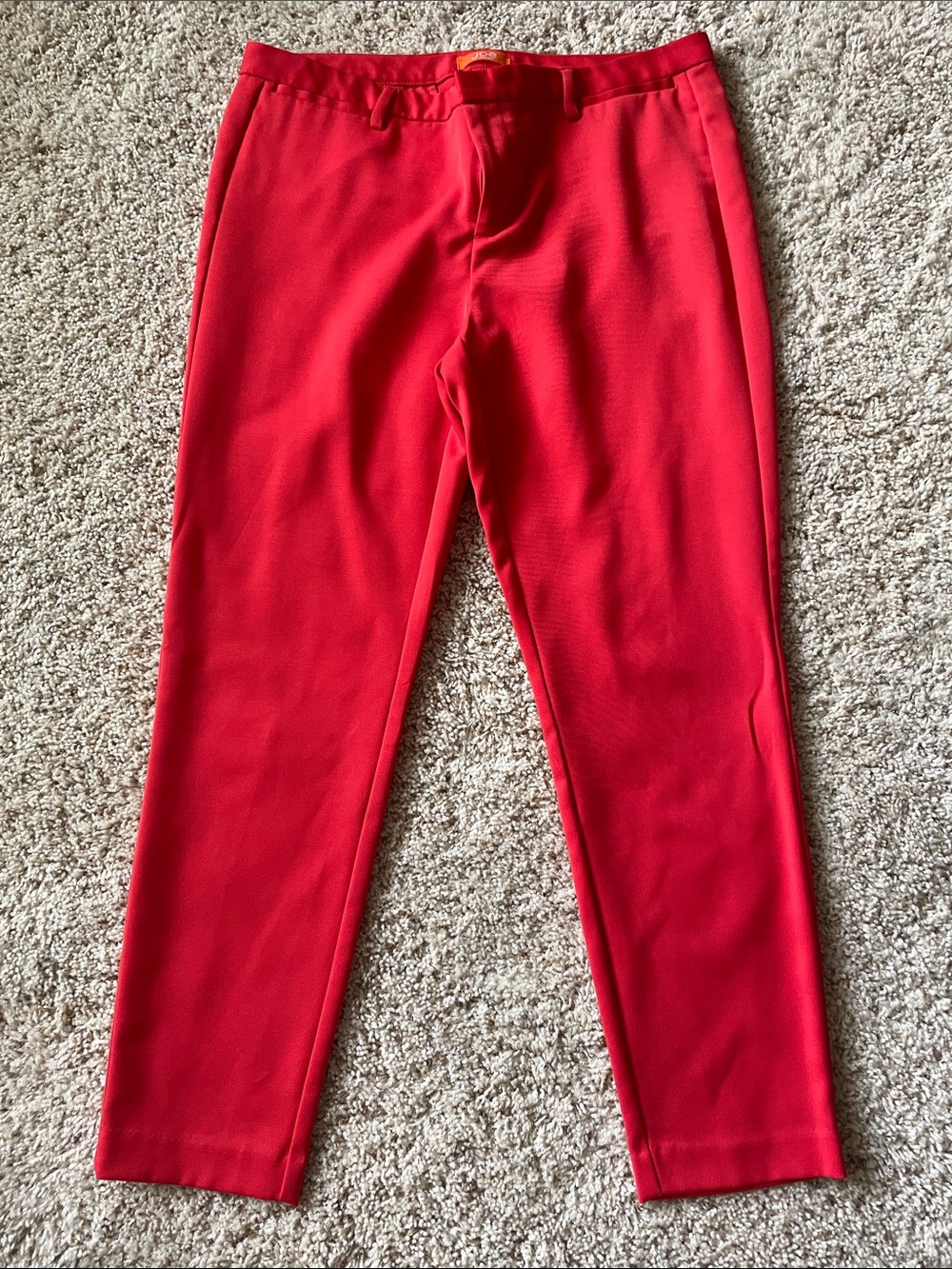 Joe Fresh Bright Red Cropped Ankle Pants